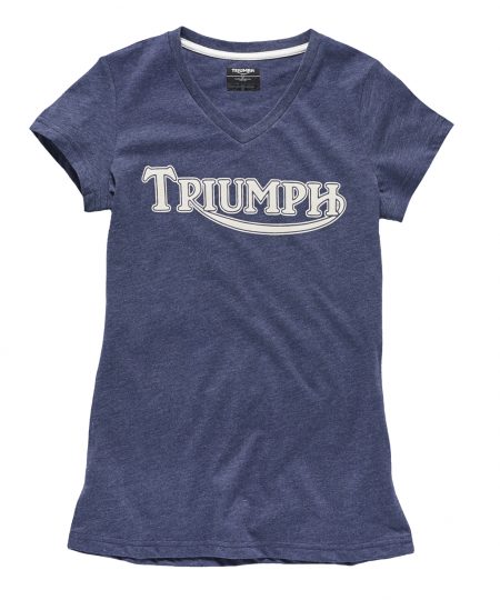 Triumph Ladies Vintage Logo T-Shirt - Blue